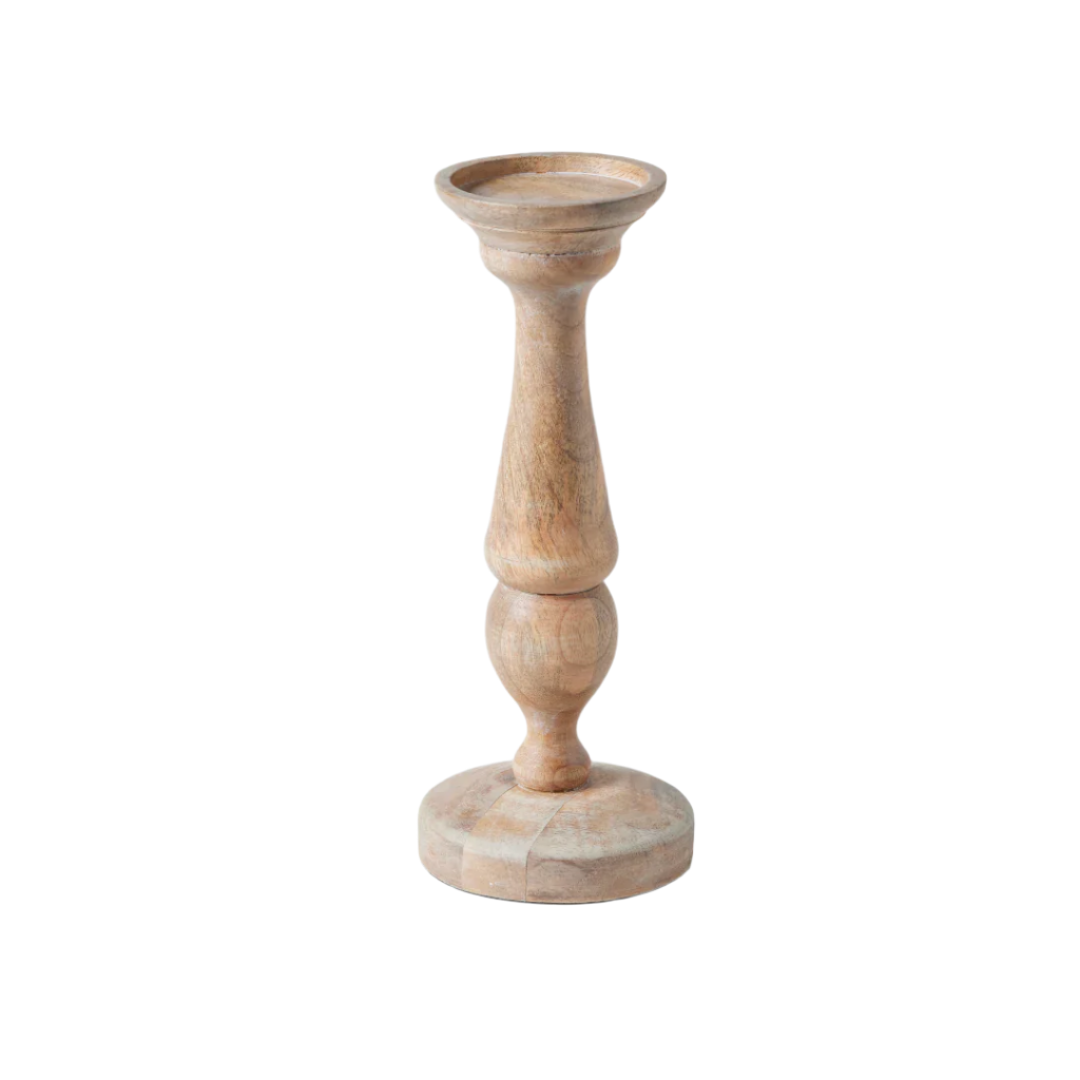 HS CANDLE STICK WOOD NATURAL
