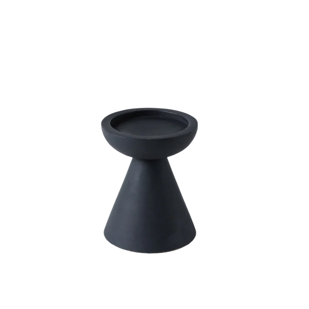 HS CANDLE STICK WOOD MATT/BLACK
