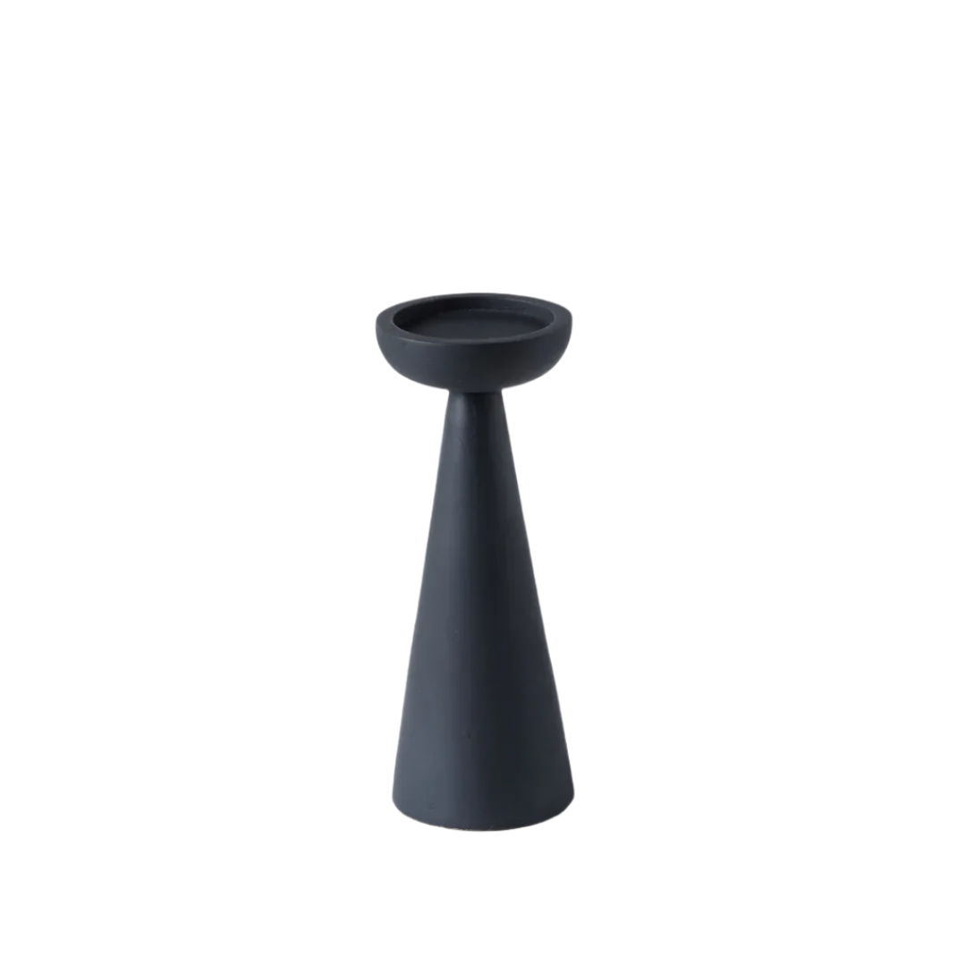 HS CANDLE STICK WOOD M/BLACK L