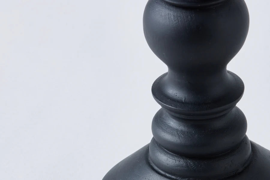 HS CANDLE STICK WOOD M/BLACK