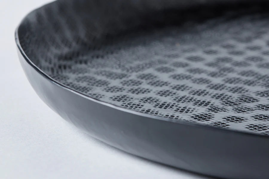 HS TRAY TEXTURED ALUMINIUM BLACK P/COAT