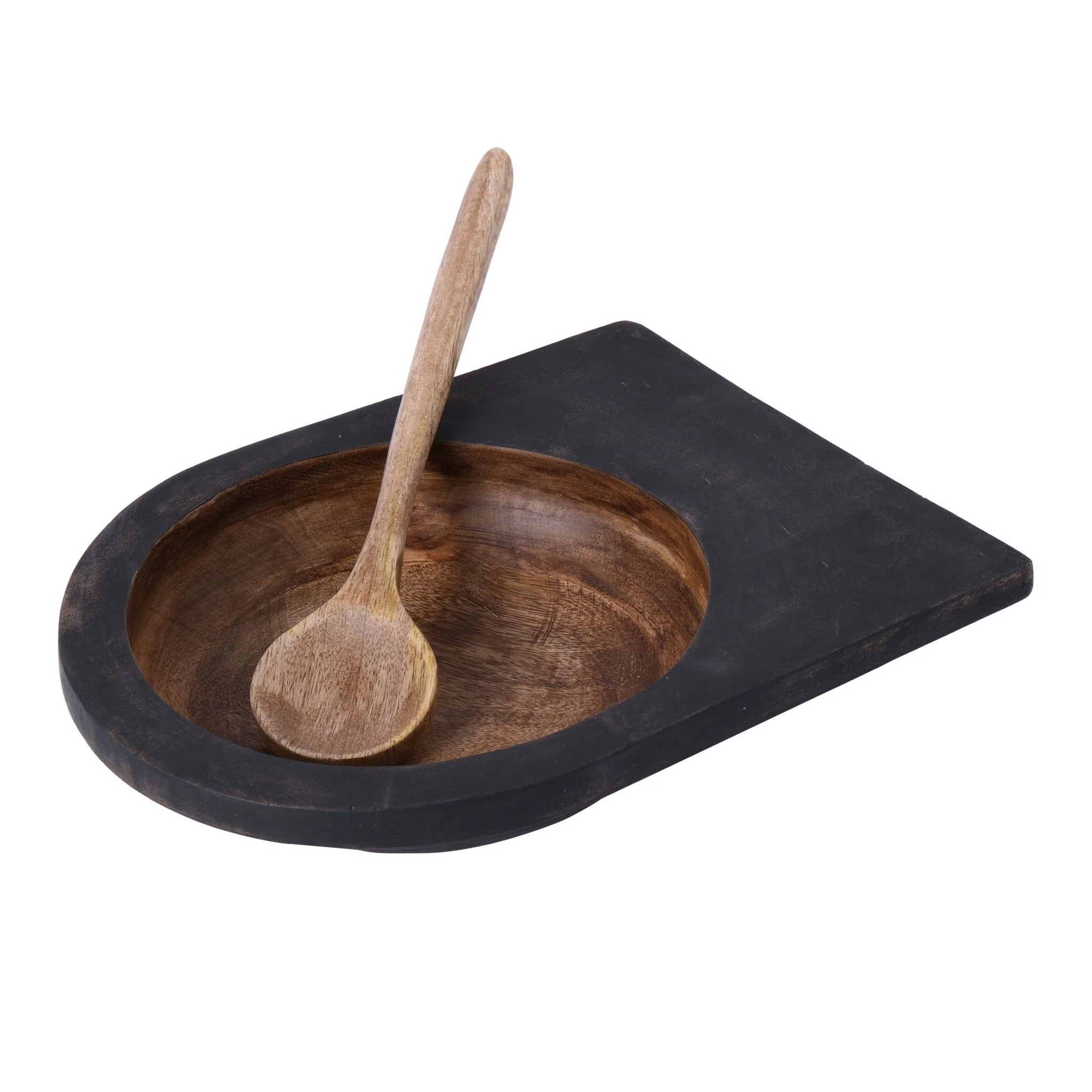 HS BOWL & SPOON M/WOOD LARGE