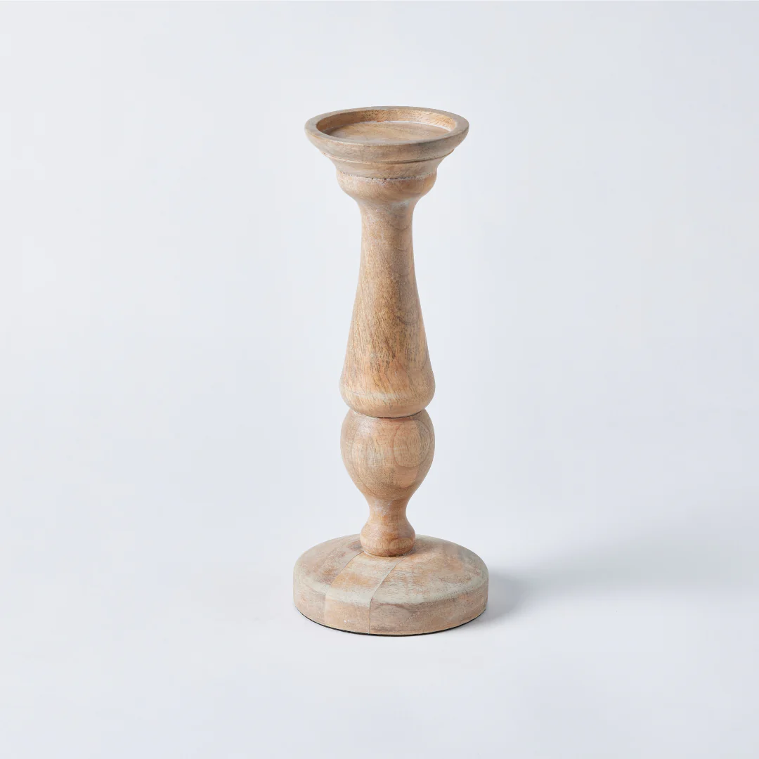 HS CANDLE STICK WOOD NATURAL