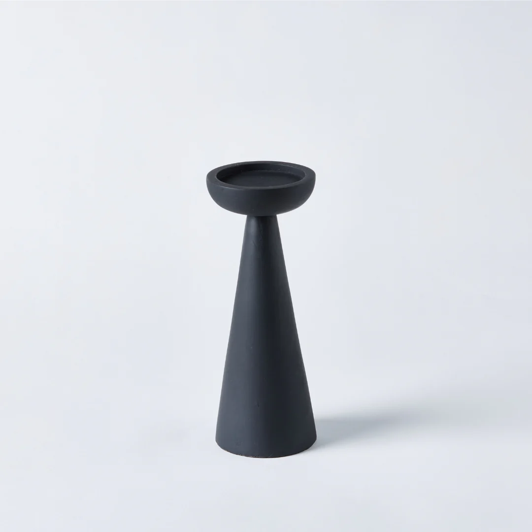 HS CANDLE STICK WOOD M/BLACK L