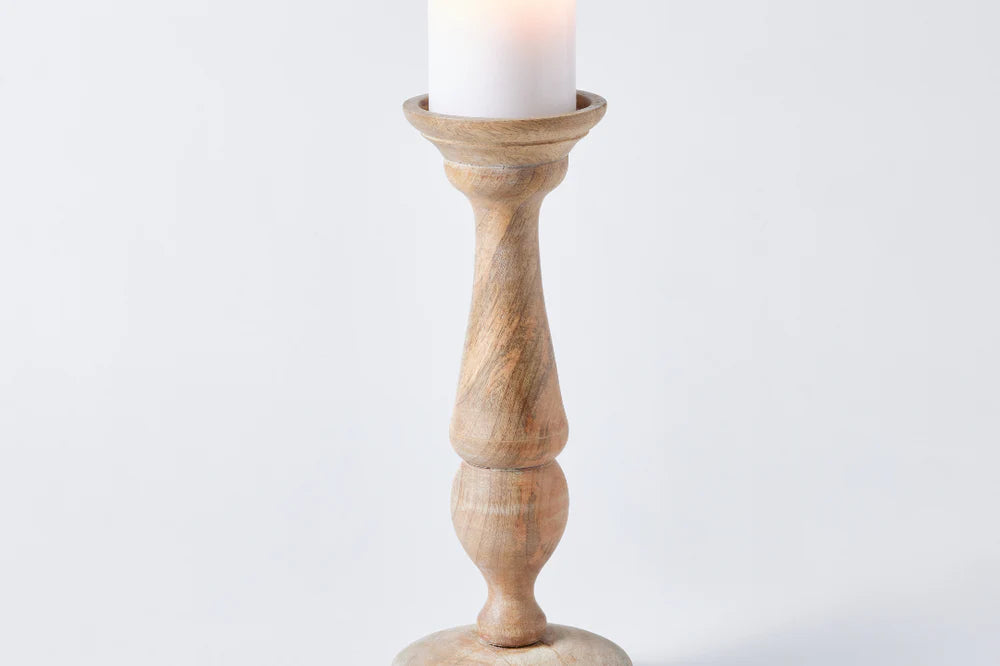 HS CANDLE STICK WOOD NATURAL